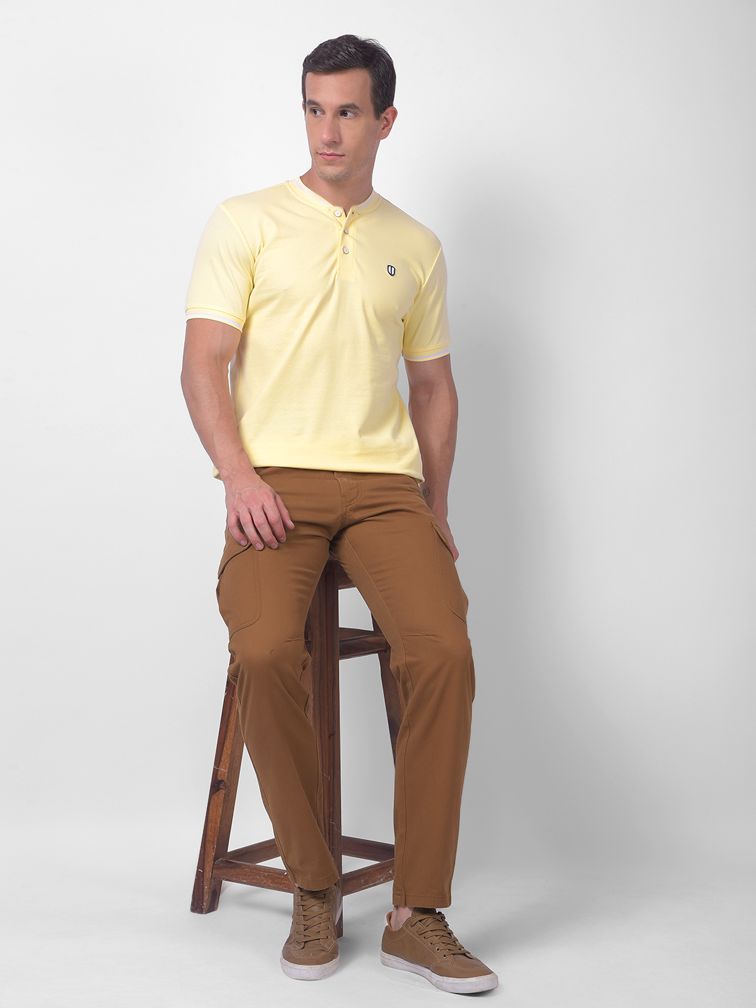 Numero Uno Men Brown Multi Pocket Regular Fit Cargo